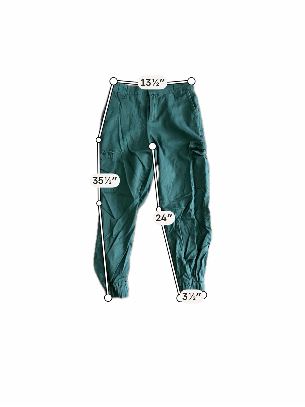 Vanilla Star Olive Green Cargo Jogger Pants Size M Utility Y2K - Picture 2 of 7